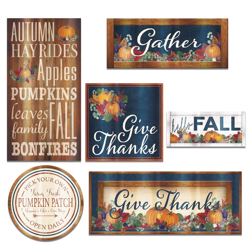 Foil Fall Thanksgiving Cutouts (6 per Package)