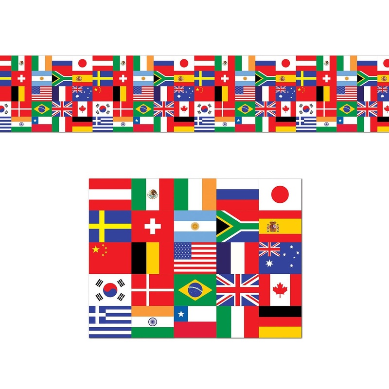 Int'l Flag Poly Party Decorating Material 25ft Roll