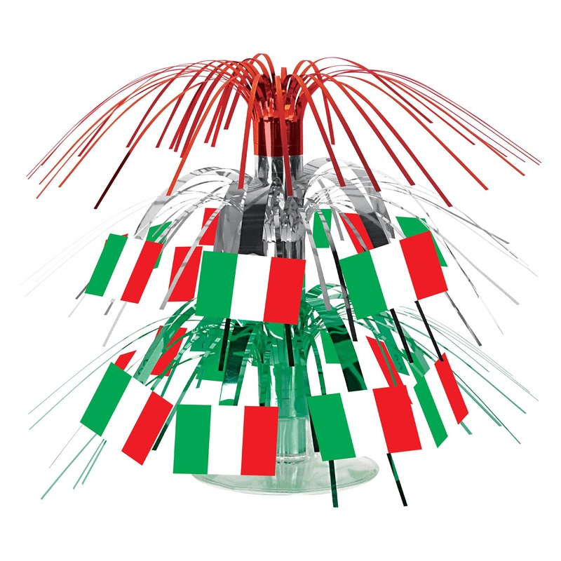 Italian Flag Mini Party Cascade Centerpiece