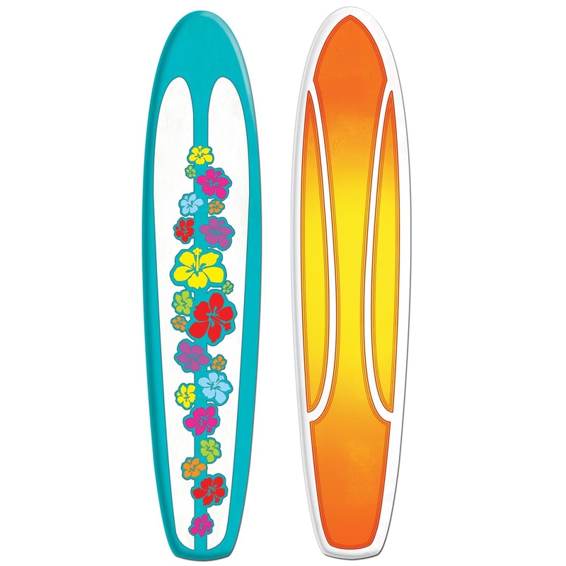 Luau Party Jointed Surfboard Decorations