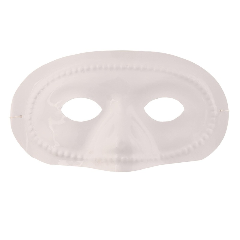 Mardi Gras White Half Mask