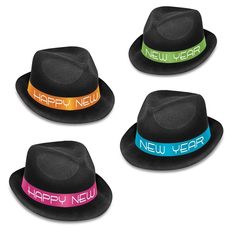 New Year's Eve Neon Glow Chairman Hats (25 per Case)