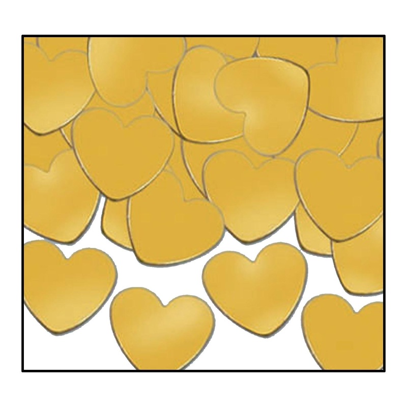 Party Confetti Hearts gold (1 Oz per Package)