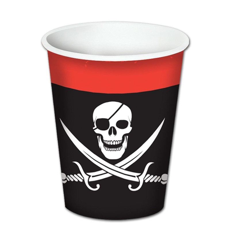 Pirate Party Beverage Cups (8 per Package)
