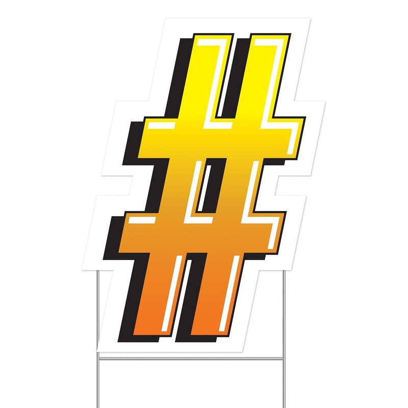 Plastic Number Sign Party Yard Sign