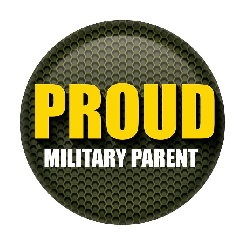 Proud Military Parent Button - Green