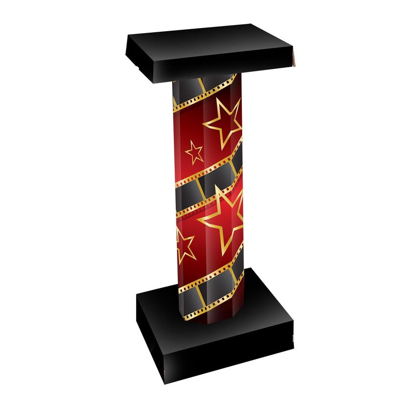 Red Carpet 3-D Short Party Column Prop