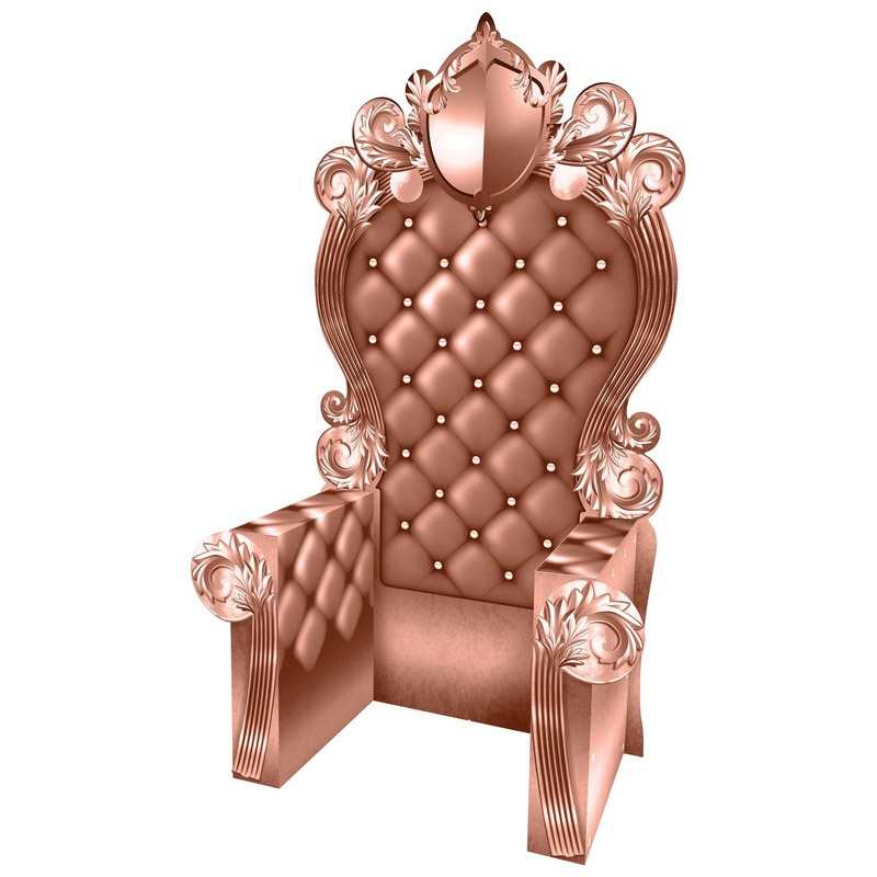 Rose Gold 3-D Prom Throne Prop (1 per package)