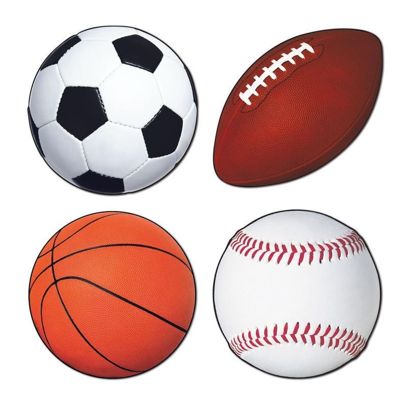 Sports Party Cutouts (4 per Package)