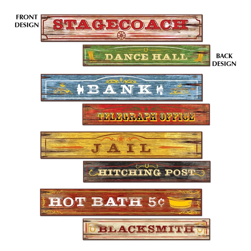 Western Sign Party Cutouts (4 per Package)