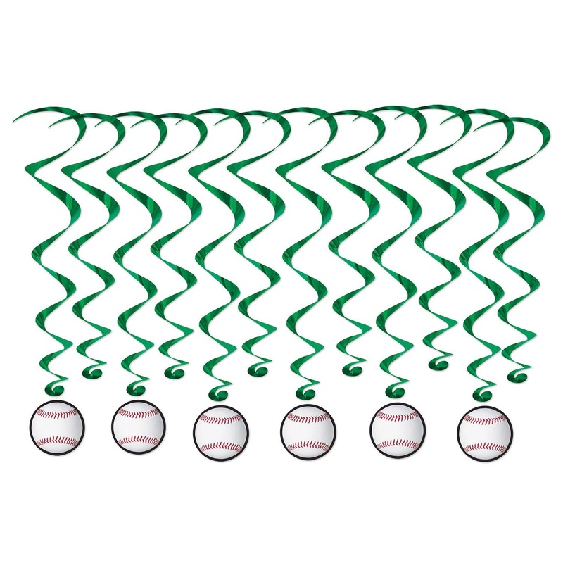 Baseball Party Whirls (12 per Package)