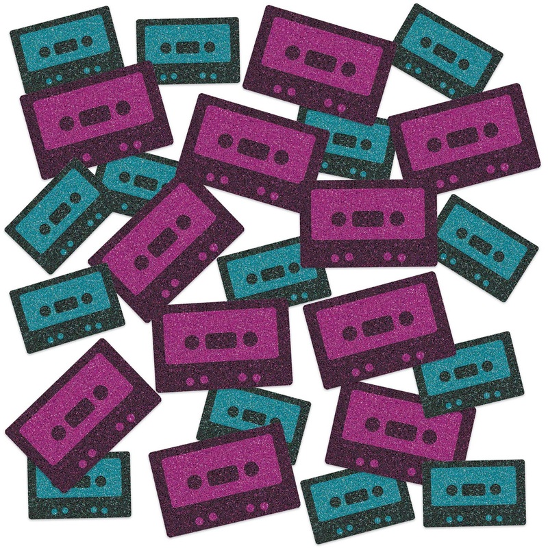 Cassette Tape Deluxe Party Sparkle Confetti (0.5 Oz per Package)