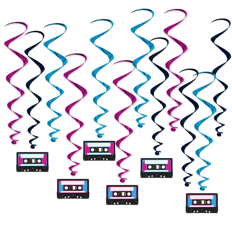 Cassette Tape Party Whirls (12 per Package)