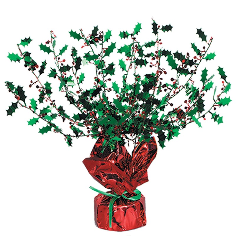Christmas Holly & Berry Gleam 'N Burst Centerpiece