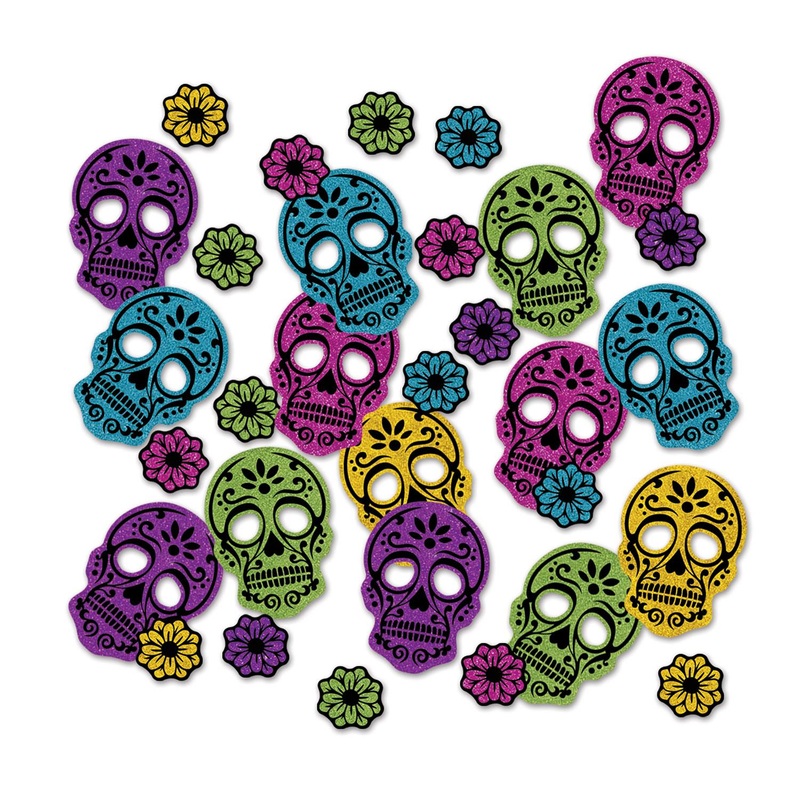 Day Of The Dead Deluxe Sparkle Confetti (0.5 Oz per Package)