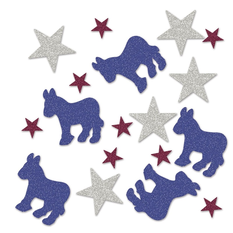 Democratic Deluxe Sparkle Party Confetti (0.5 Oz per Package)