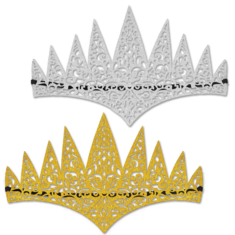 Glittered Laser Cut Tiaras (2 per Package)