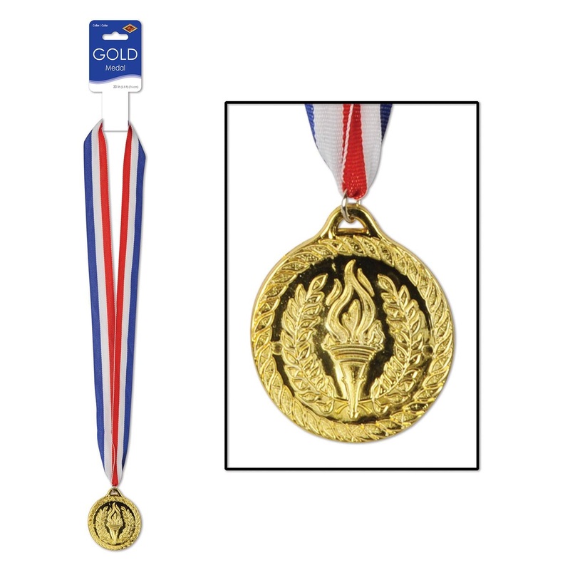 Gold Medal with Ribbon (2 Inch)