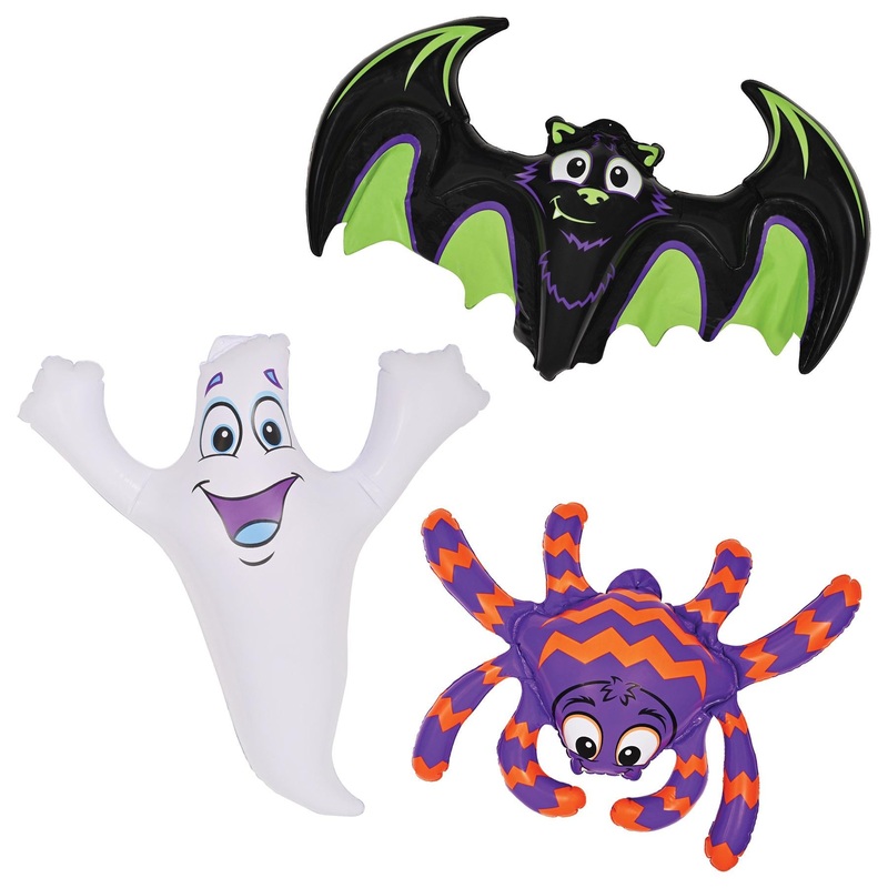 Halloween Inflatable Bat, Ghost & Spider 3 Piece Set