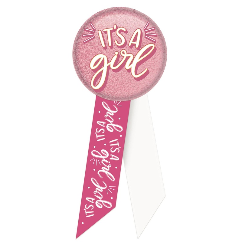 It's A Girl Rosette (6 Per Case)
