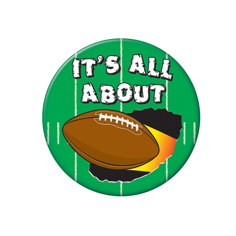 It's All About Football Party Button