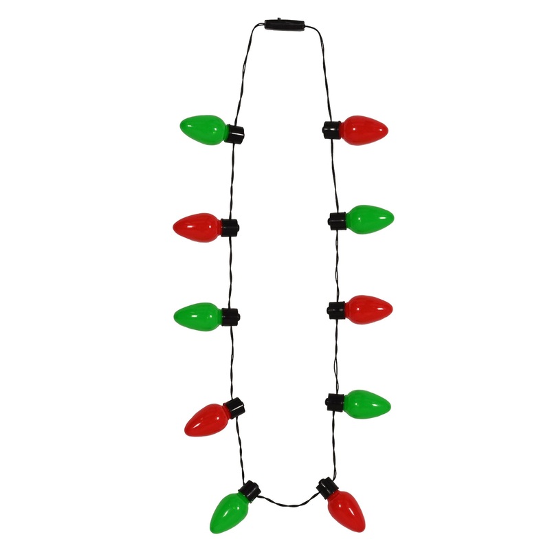 Light-Up Christmas Light Bulb Necklace (1 per package)