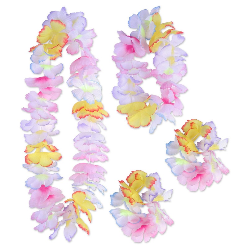 Luau Party Paradise Floral Lei Set (4 per Package)