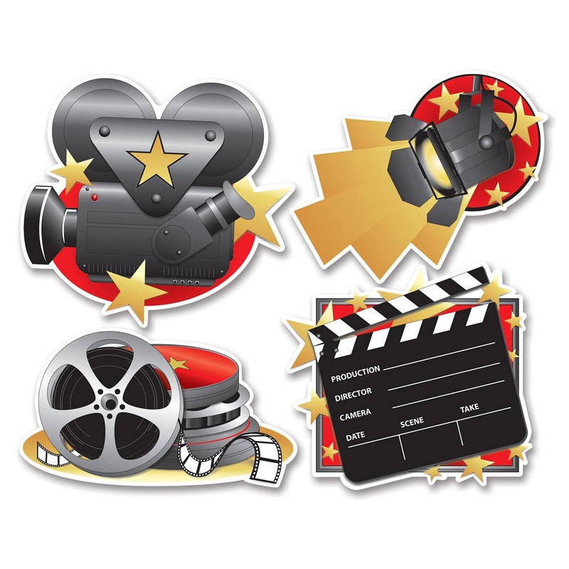 Movie Set Party Cutouts- Multicolor