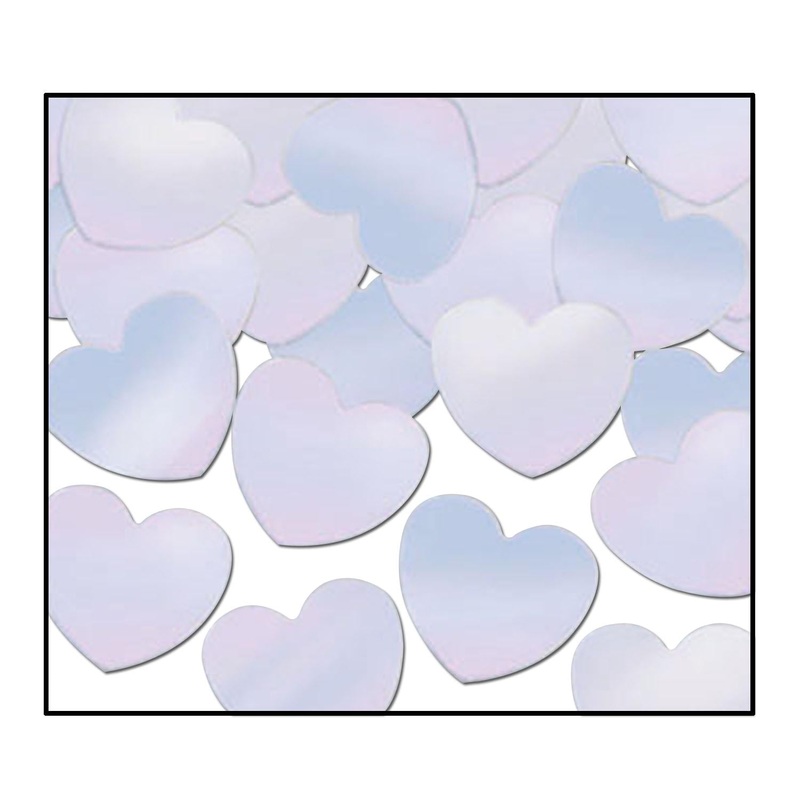 Party Confetti Hearts opalescent (1 Oz per Package)