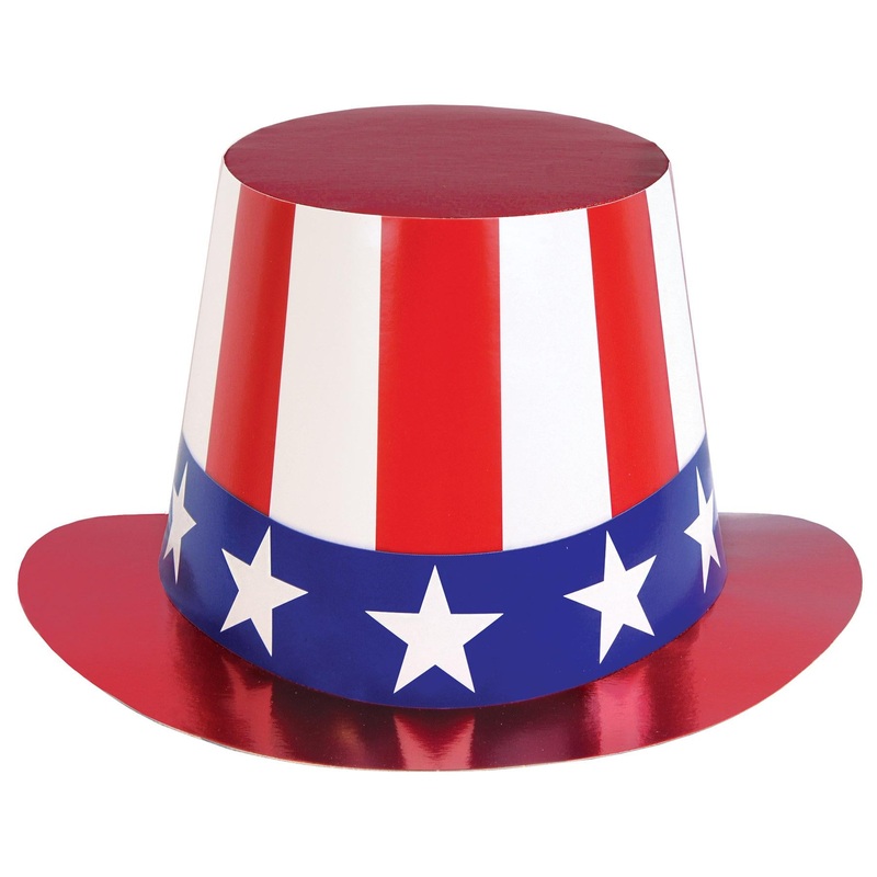 Patriotic Party Red, White & Blue Hi-Hat (25 per Case)