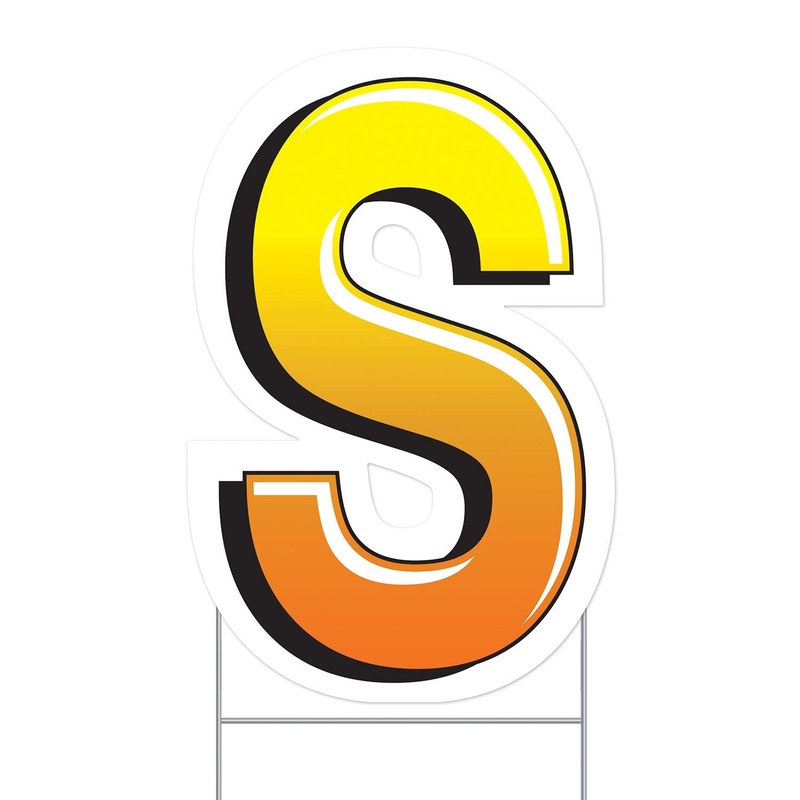 Plastic S Party Yard Sign