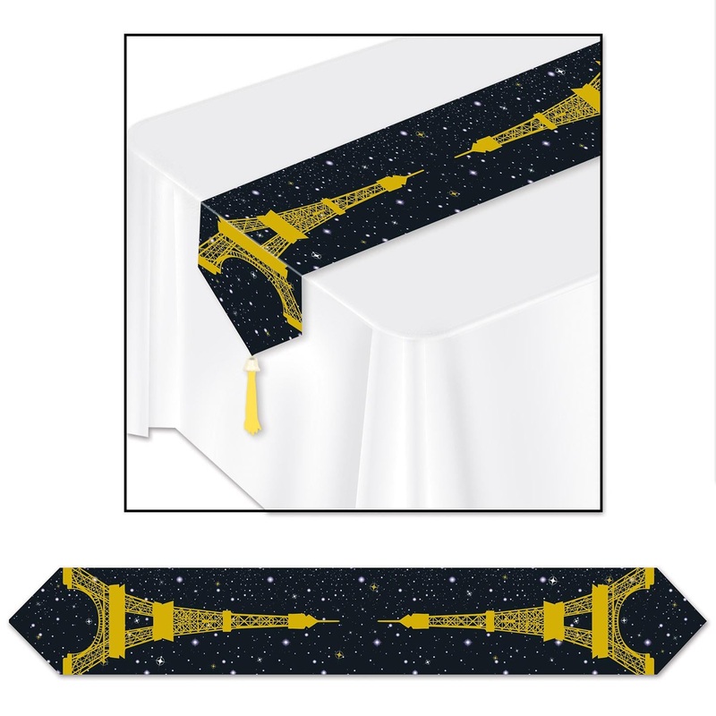 Printed Eiffel Tower Party Paper Table Runner