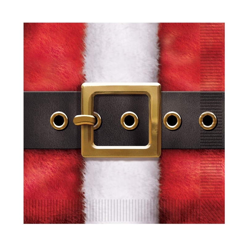 Santa's Belt Buckle Paper Luncheon Napkins (16 per package)