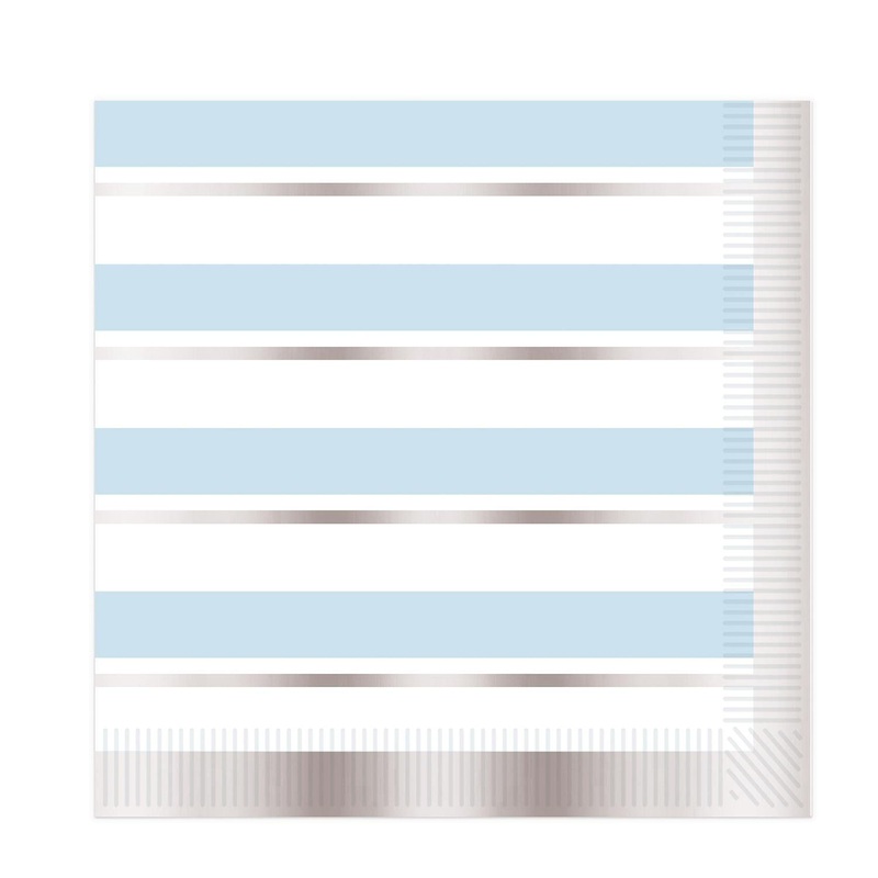 Striped Luncheon Napkins - Boy (16 per Package)