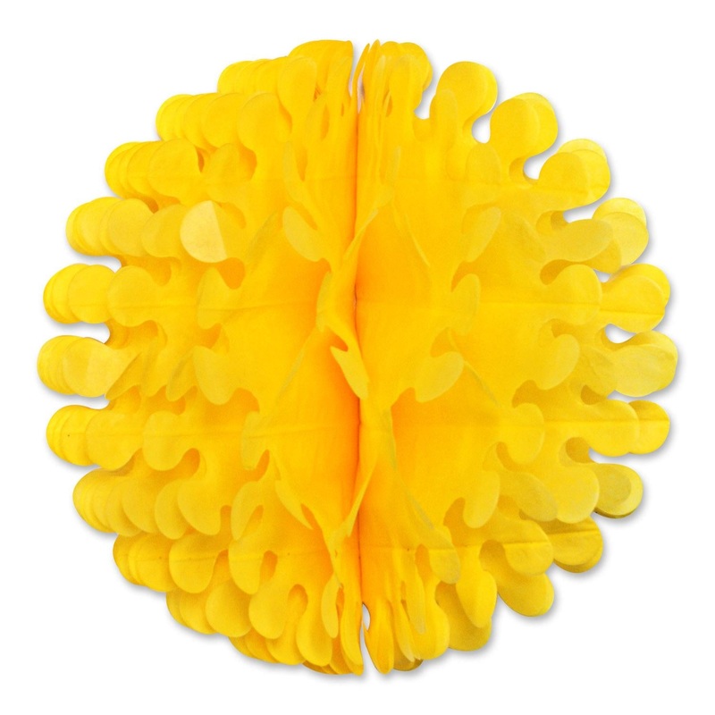 Tissue Flutter Party Ball - canary