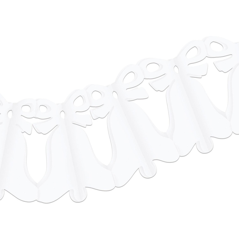 Westminster Bell Garland - white