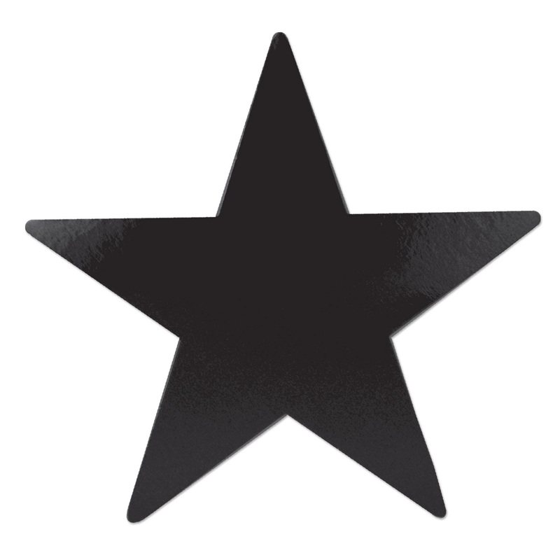 12" Foil Star Party Cutout - Black