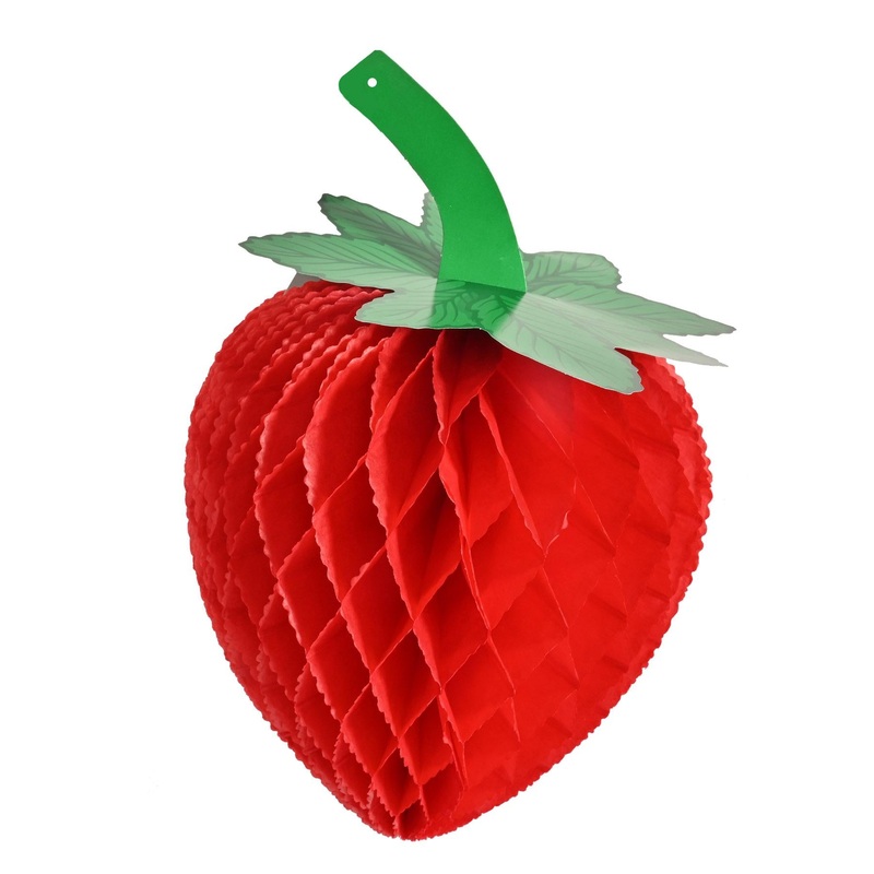 8 Inch-Tissue Strawberry Party Decoration