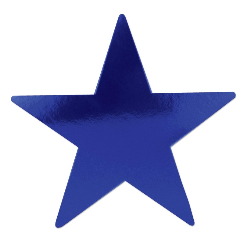 9" Foil Party Star Cutout- Blue