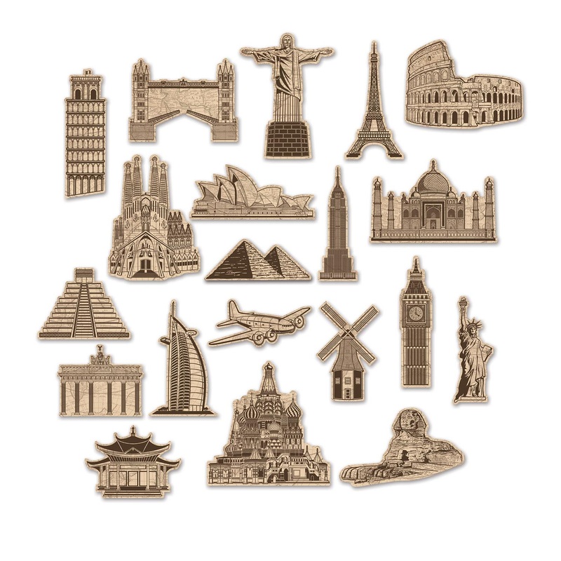 Around The World Party Cutouts (20 per Package)