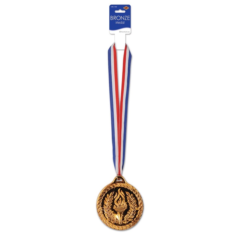 Bronze Medal with Ribbon (4 Inch Medal)