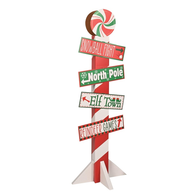 Christmas 3-D North Pole Directional Post Prop