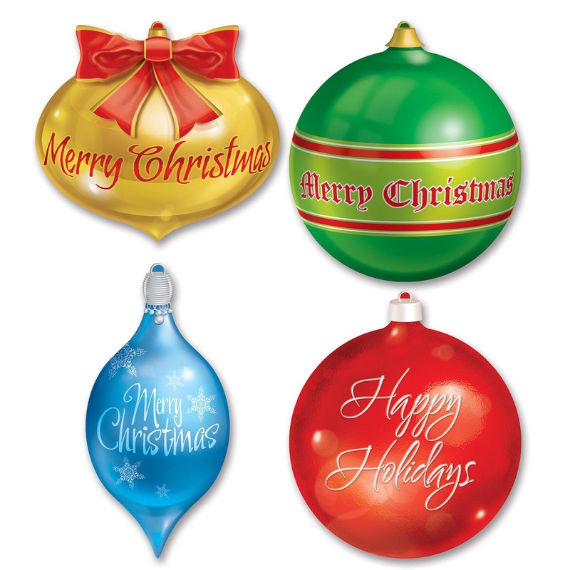 Christmas Ornament Cutouts (4 per Package)