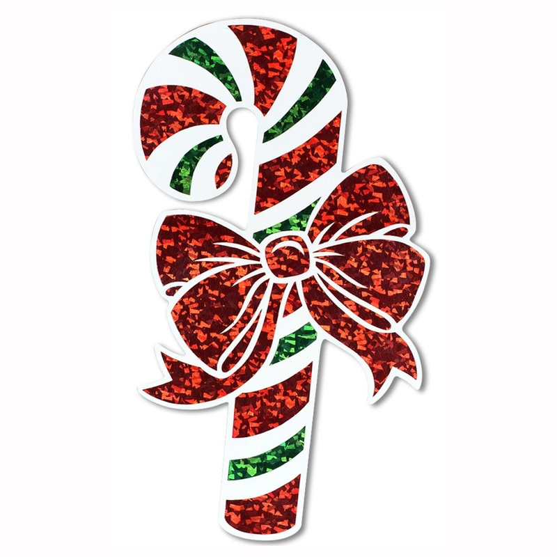 Christmas Prismatic Candy Cane Cutout
