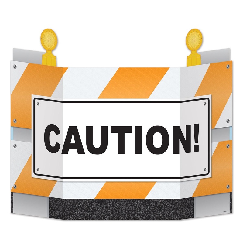 Construction Barricade Stand-Up Decoration