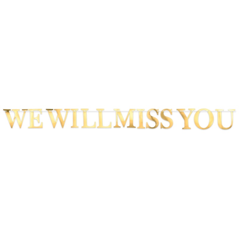 Foil "We Will Miss You" Party Streamer