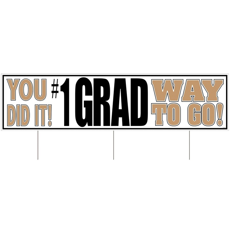 Graduation Party Plastic Jumbo Grad Yard Sign