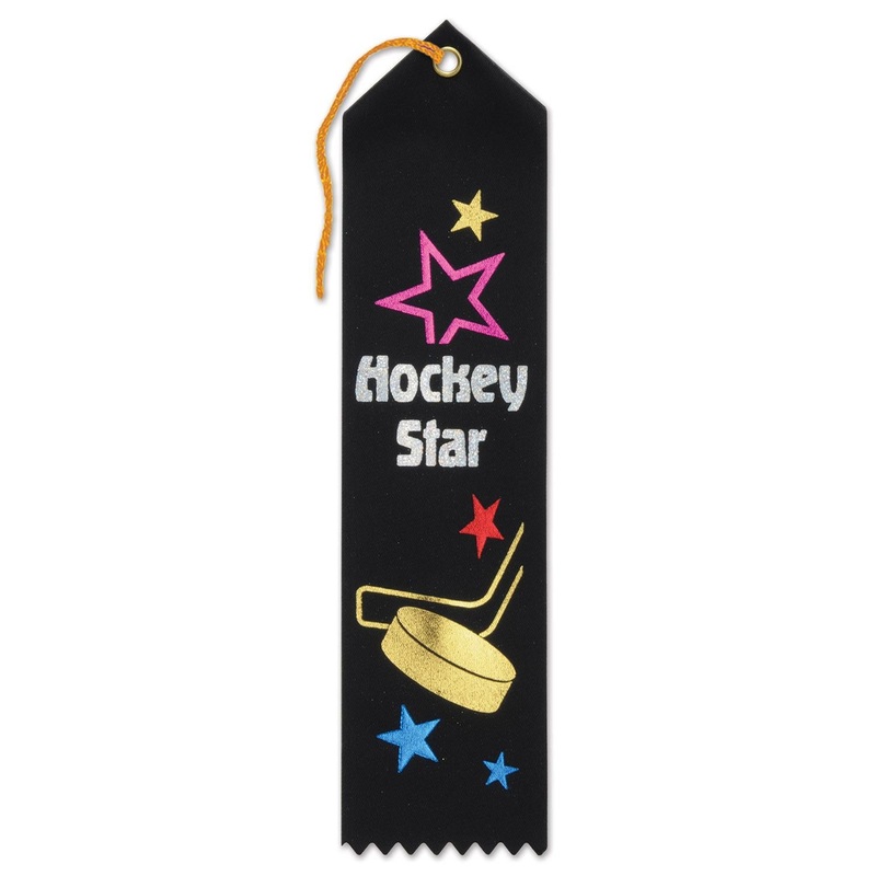 Hockey Star Award Party Ribbon