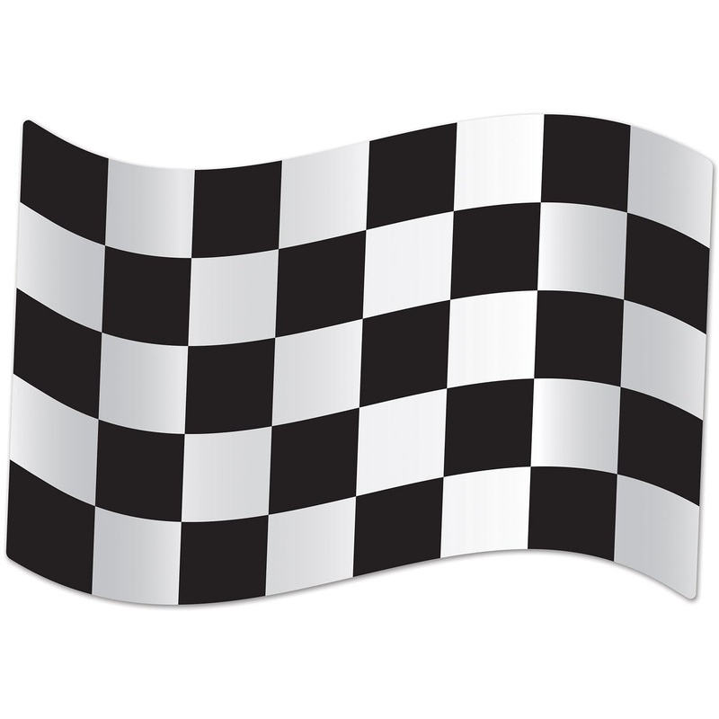 Jumbo Checkered Flag Party Cutouts (2 per Package)