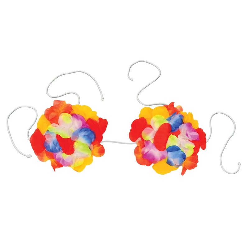 Luau Party Floral Bikini Top